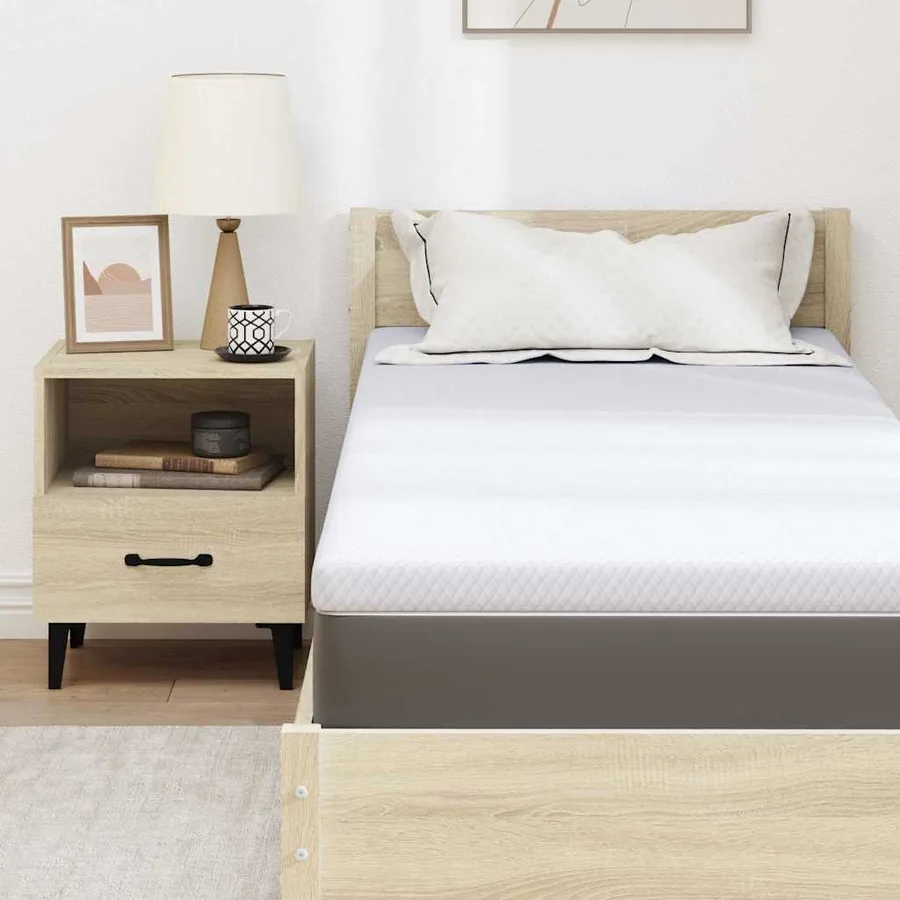 Surmatelas en mousse à mémoire 80 x 200 cm Thick Doux Blanc - 7