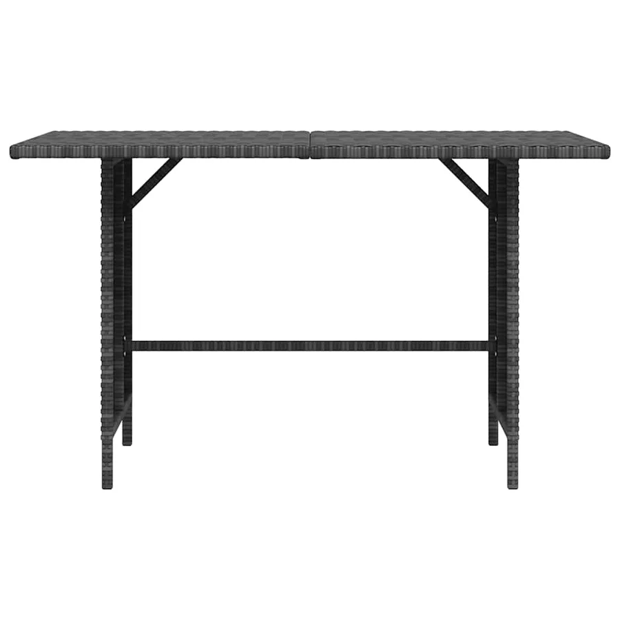 Table à dîner de jardin Gris 110x70x65 cm Résine tressée - 4