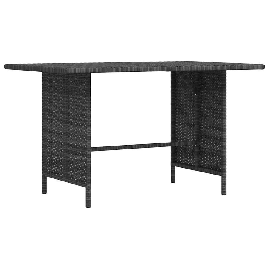 Table à dîner de jardin Gris 110x70x65 cm Résine tressée - 6