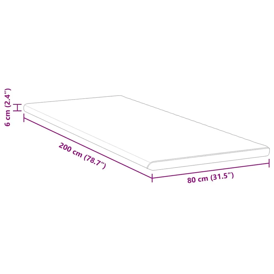 Surmatelas Blanc 80 x 200 cm Tissu Jacquard - 11