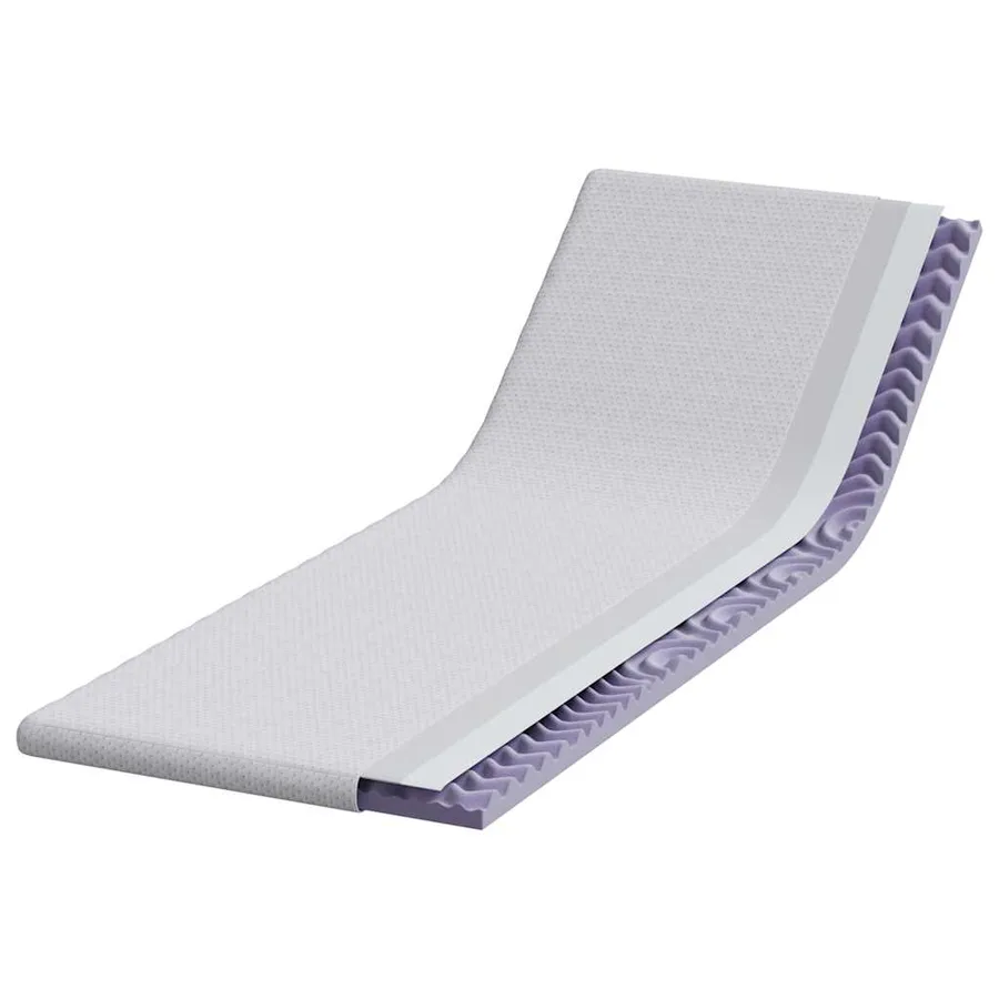 Surmatelas Blanc 80 x 200 cm Tissu Jacquard - 3