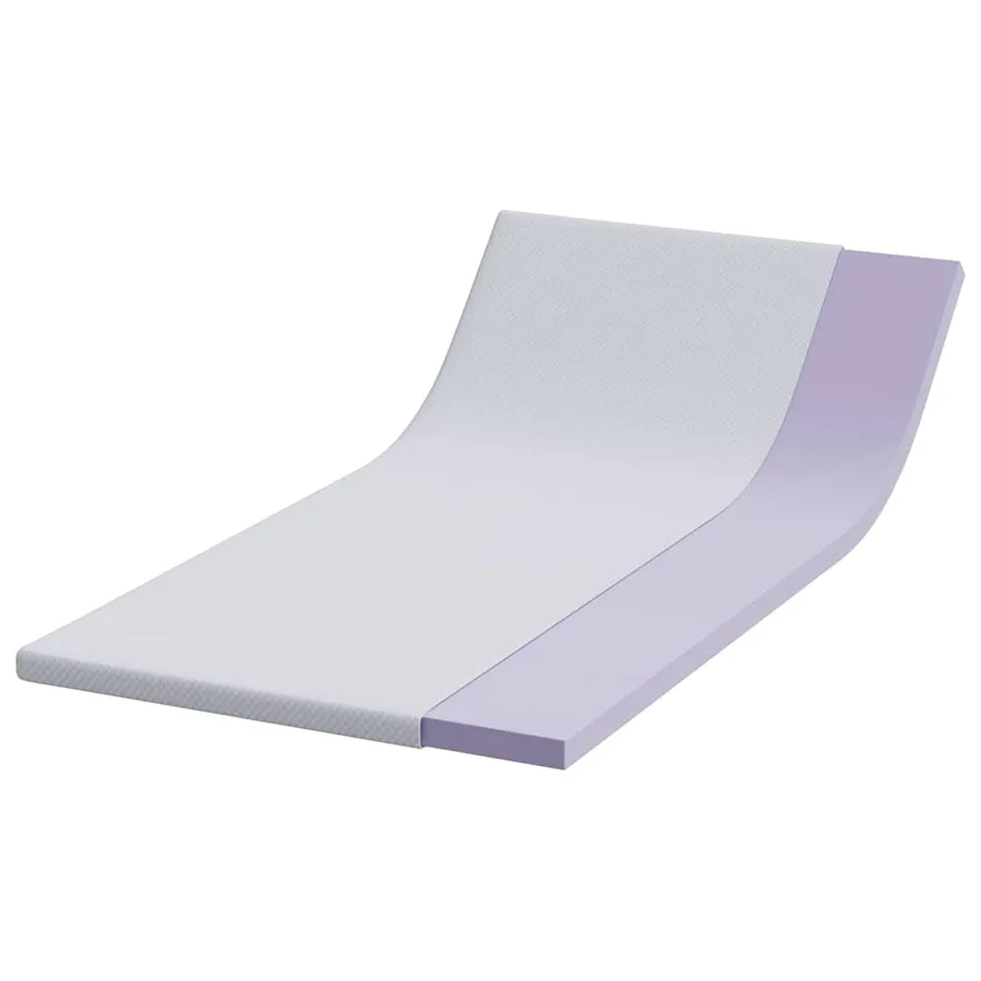 Surmatelas en mousse à mémoire 90 x 200 cm Thick Doux Blanc - 3