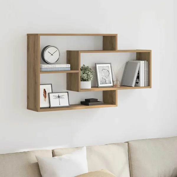 Étagère murale chêne artisanal 104x20x58,5 cm bois d'ingénierie
