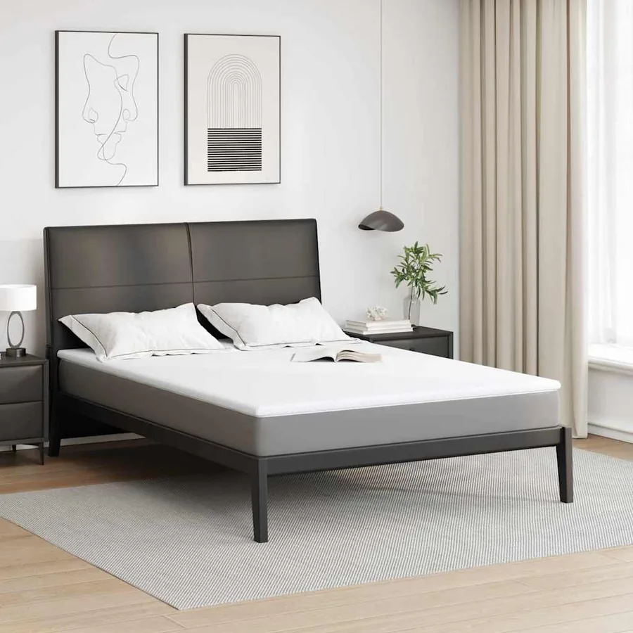 Surmatelas en mousse à mémoire 140 x 200 cm Thick Doux Blanc