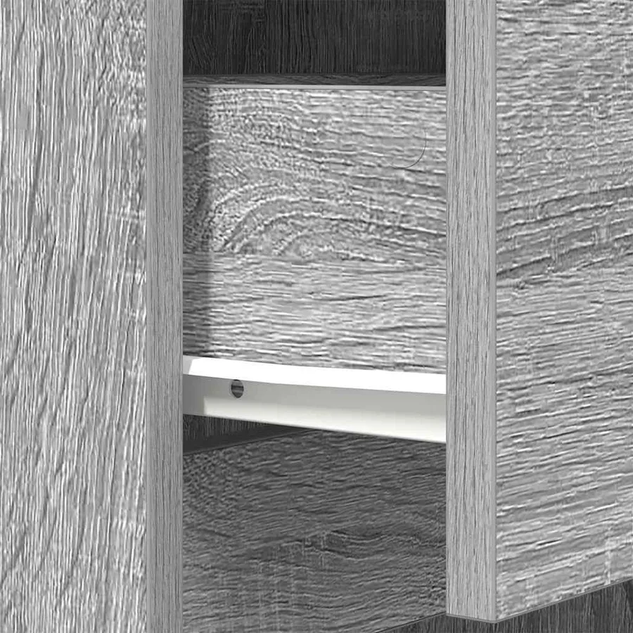 Table de chevet sonoma gris 39x35x65 cm bois d’ingénierie - 12