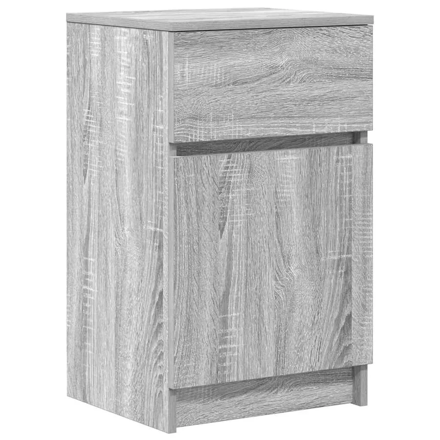 Table de chevet sonoma gris 39x35x65 cm bois d’ingénierie - 2