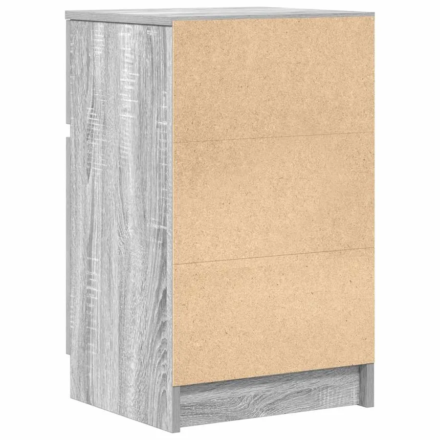 Table de chevet sonoma gris 39x35x65 cm bois d’ingénierie - 8