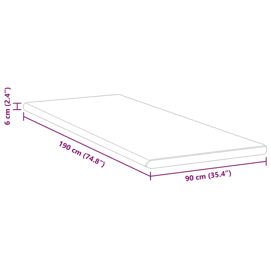 Surmatelas Blanc et vert 90 x 190 cm Tissu Jacquard - 11
