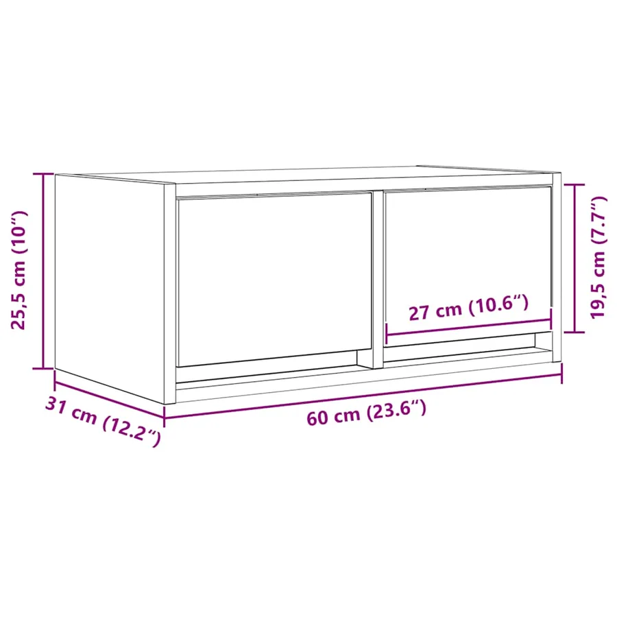 Meubles TV 2 pcs blanc 60x31x25,5 cm bois d'ingénierie - 15