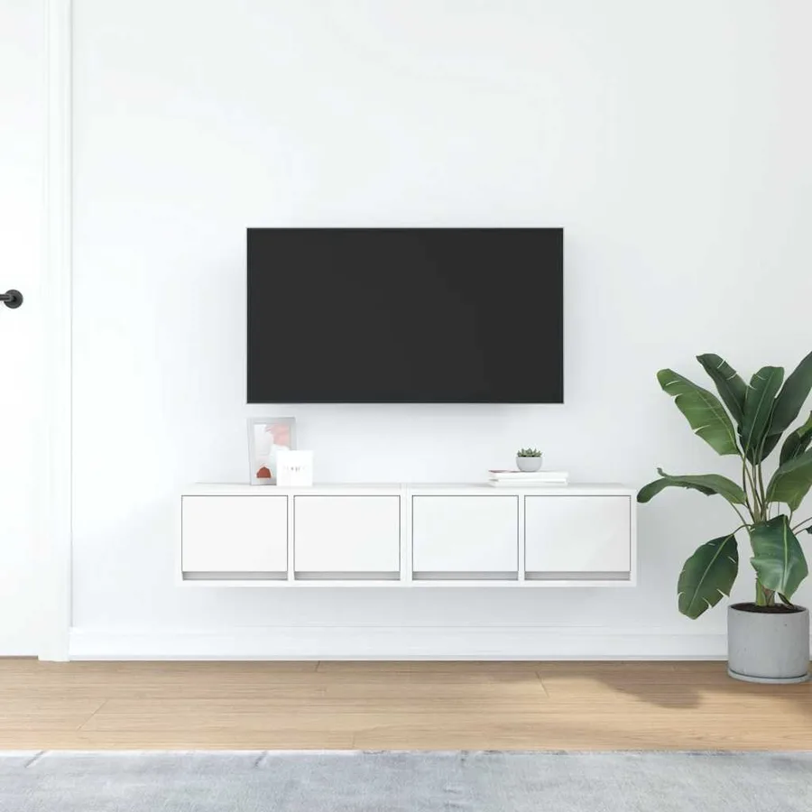 Meubles TV 2 pcs blanc 60x31x25,5 cm bois d'ingénierie - 3
