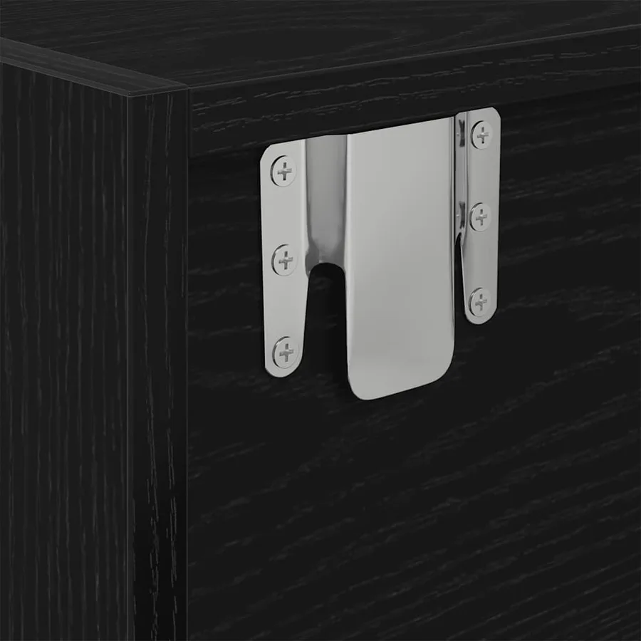 Meubles TV 2 pcs chêne noir 60x31x25,5 cm bois d'ingénierie - 10