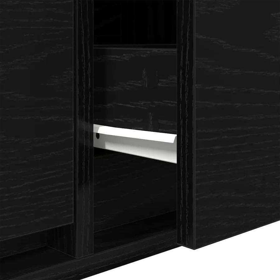 Meubles TV 2 pcs chêne noir 60x31x25,5 cm bois d'ingénierie - 11