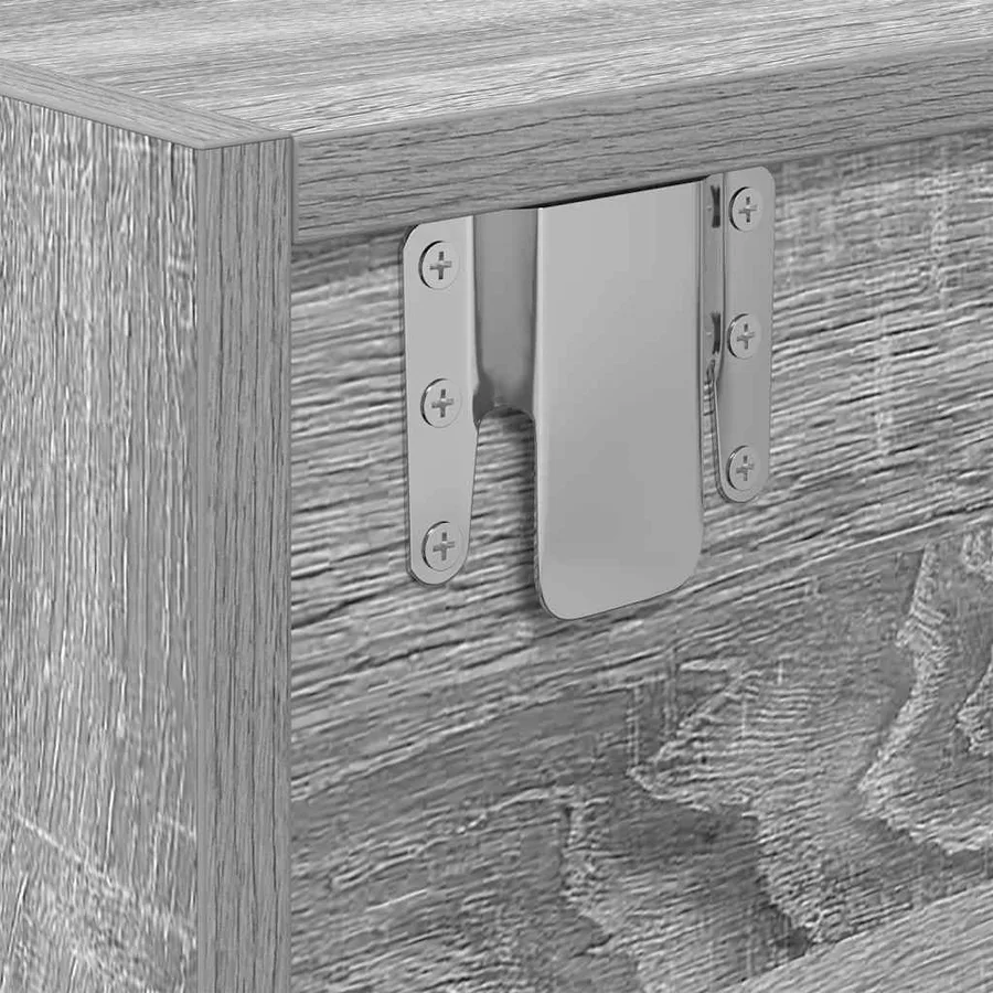 Meuble TV sonoma gris 60x31x25,5 cm bois d'ingénierie - 9