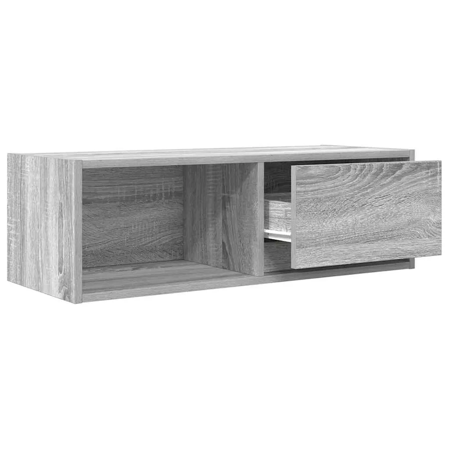 Meuble TV sonoma gris 80x31x25,5 cm bois d'ingénierie - 5