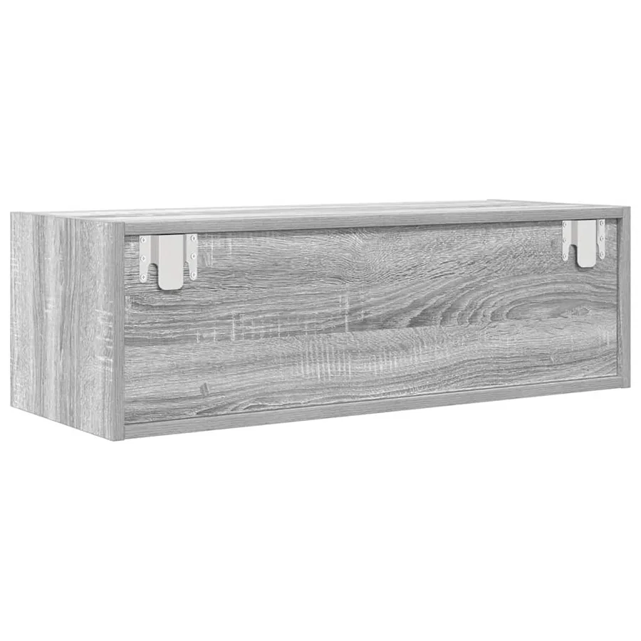 Meuble TV sonoma gris 80x31x25,5 cm bois d'ingénierie - 8