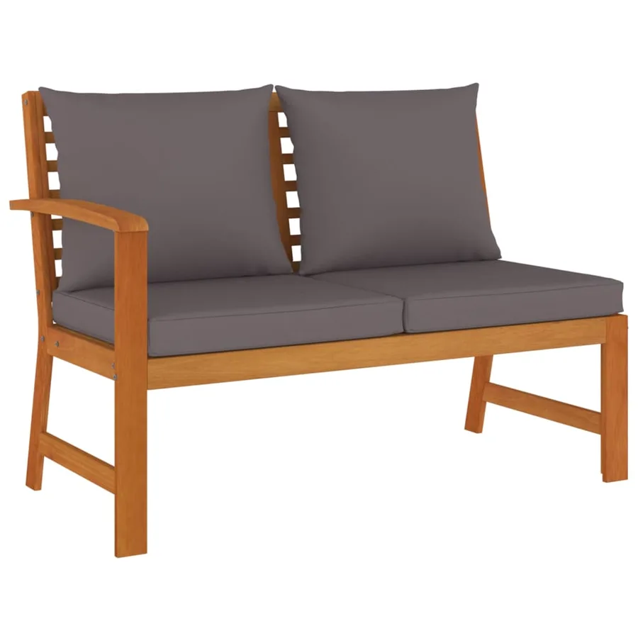 Ensemble à manger de jardin coussins 7 pcs Bois acacia - 4