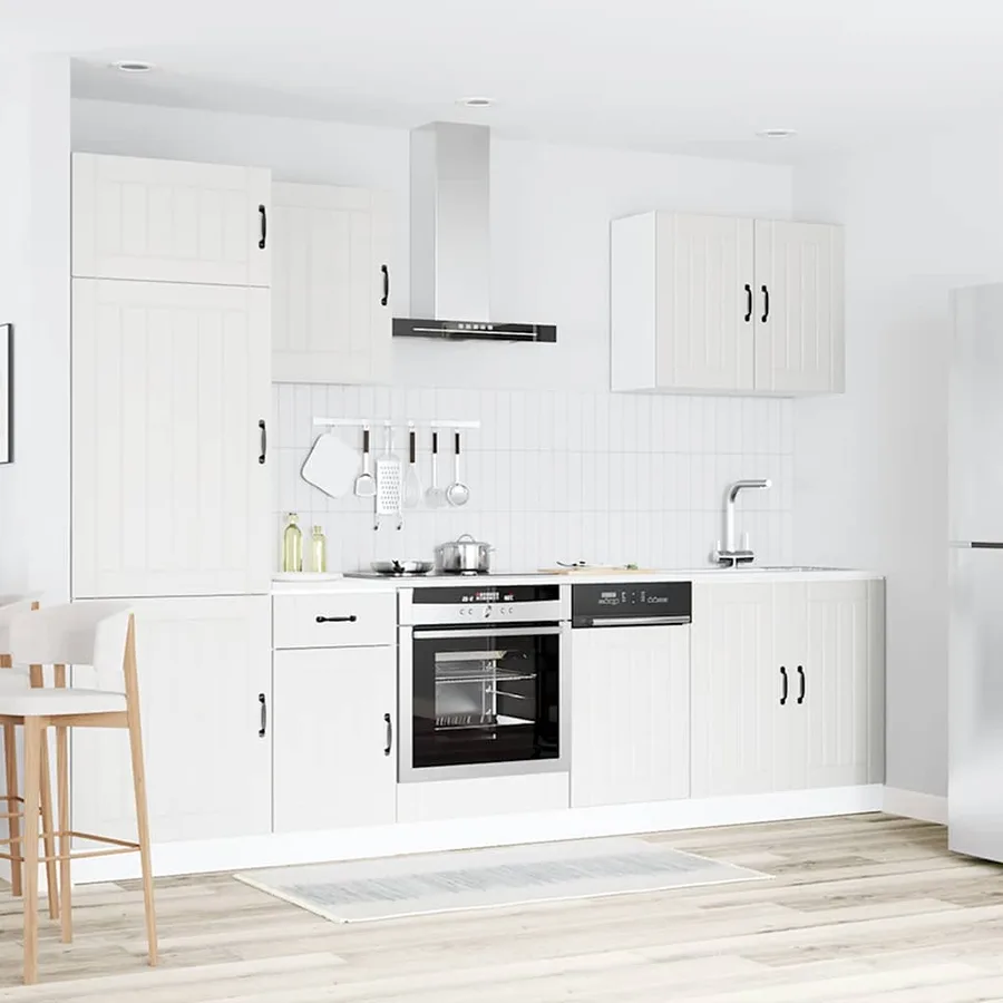 Ensemble d'armoires cuisine 7pcs Lucca blanc bois d'ingénierie - 3