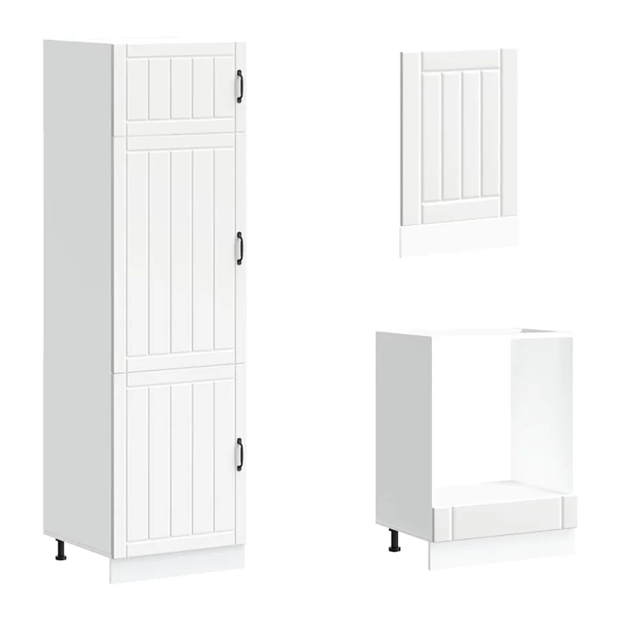 Ensemble d'armoires cuisine 7pcs Lucca blanc bois d'ingénierie - 5