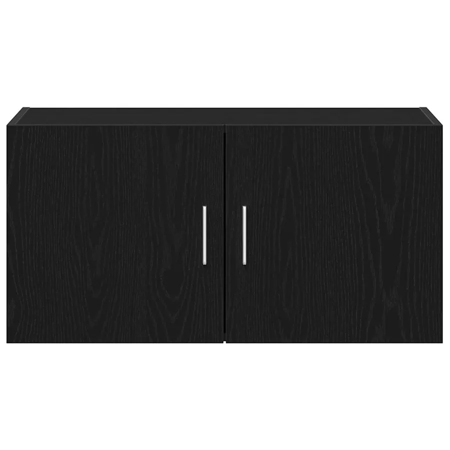 Armoire murale chêne noir 80x39x40 cm bois d'ingénierie - 6