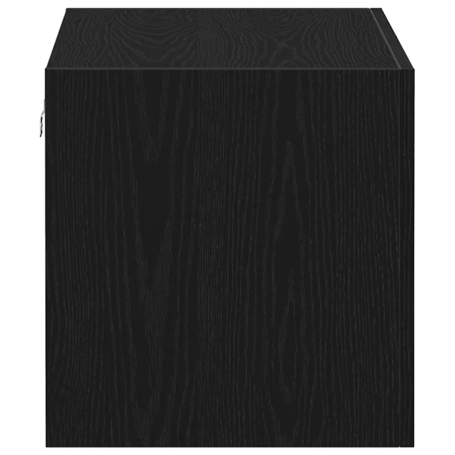 Armoire murale chêne noir 80x39x40 cm bois d'ingénierie - 7