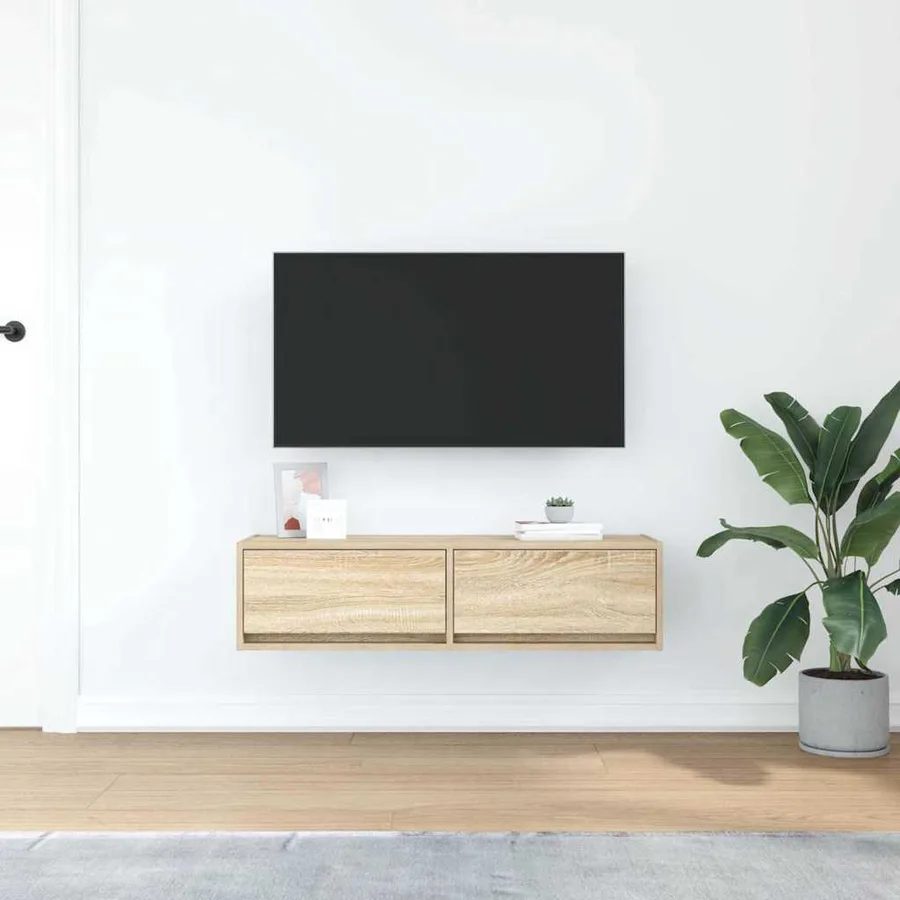 Meuble TV Chêne sonoma 100 x 31 x 25,5 cm Bois d'ingénierie - 4