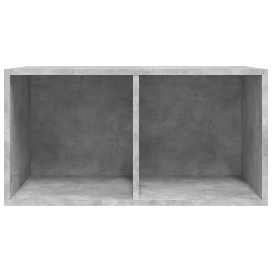 Boîte de rangement de vinyles Gris béton 71x34x36 cm - 6