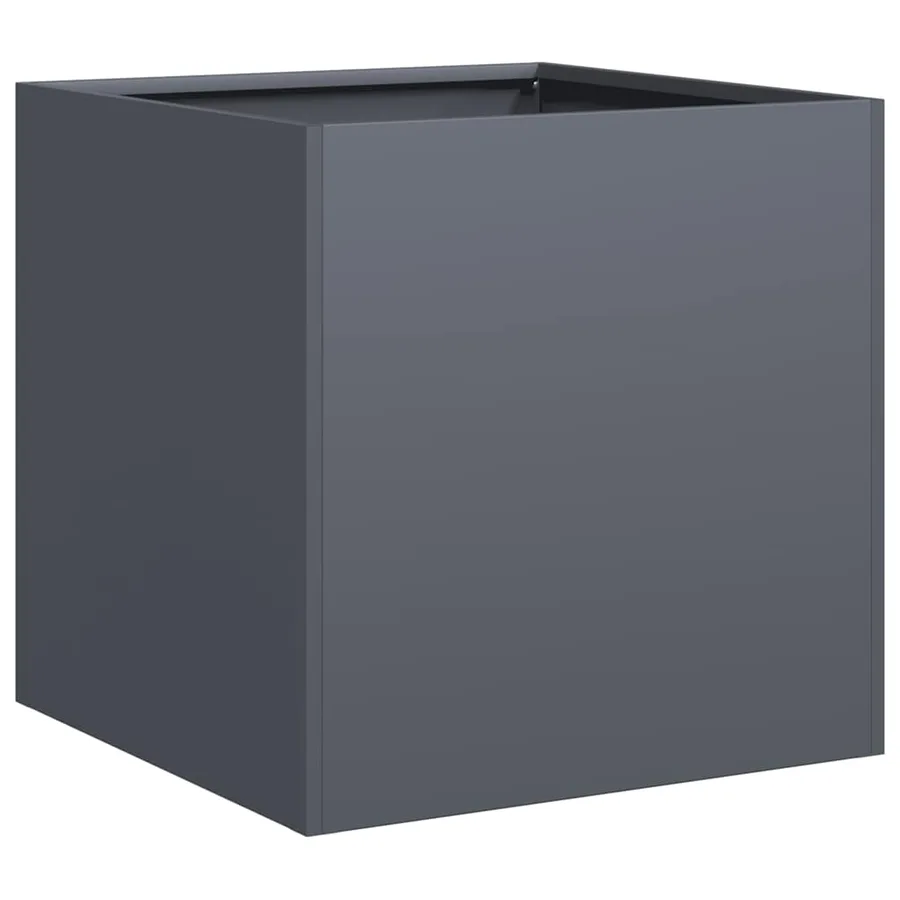 Jardinière anthracite 40x40x40 cm acier laminé à froid - 2