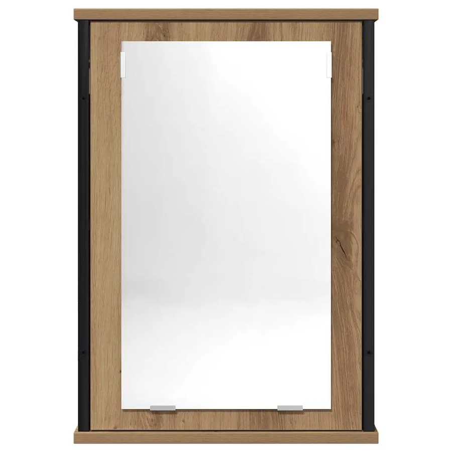 Armoire à miroir de salle de bain chêne artisanal 42x12x60 cm - 4