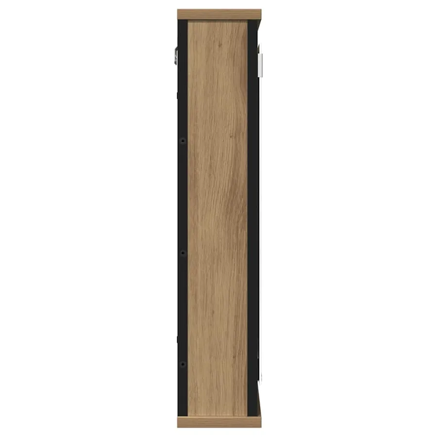 Armoire à miroir de salle de bain chêne artisanal 42x12x60 cm - 5