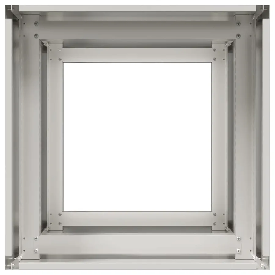 Jardinière 40x40x80 cm acier inoxydable - 5