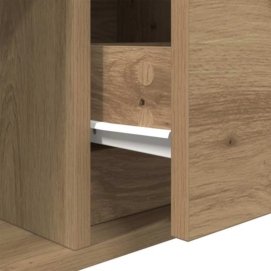 Meubles TV 2 pcs chêne artisanal 60x31x25,5cm bois d'ingénierie - 13