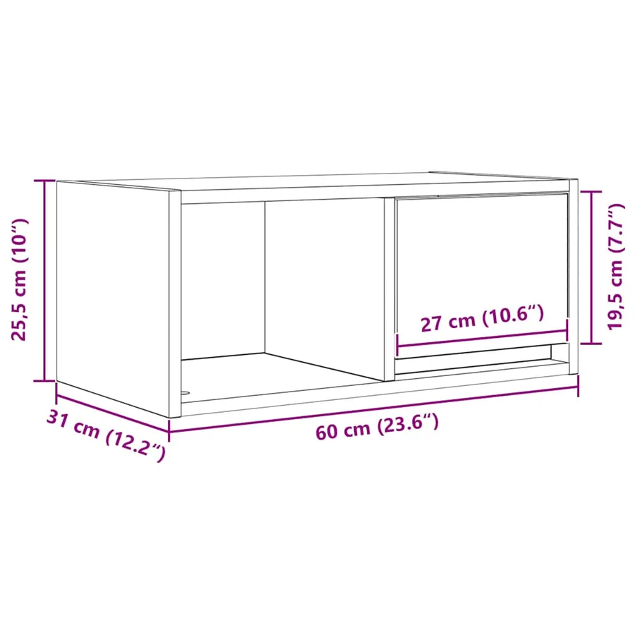 Meubles TV 2 pcs chêne artisanal 60x31x25,5cm bois d'ingénierie - 16