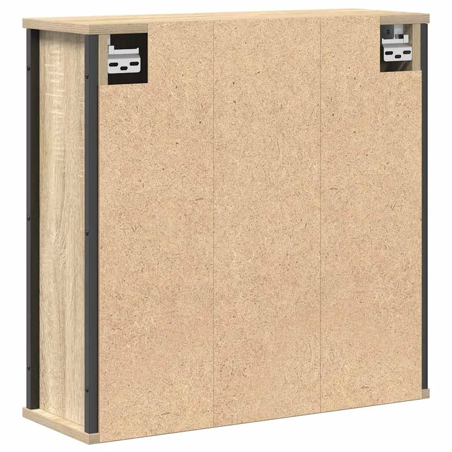 Armoire murale de salle de bain miroir chêne sonoma 60x21x60 cm - 7