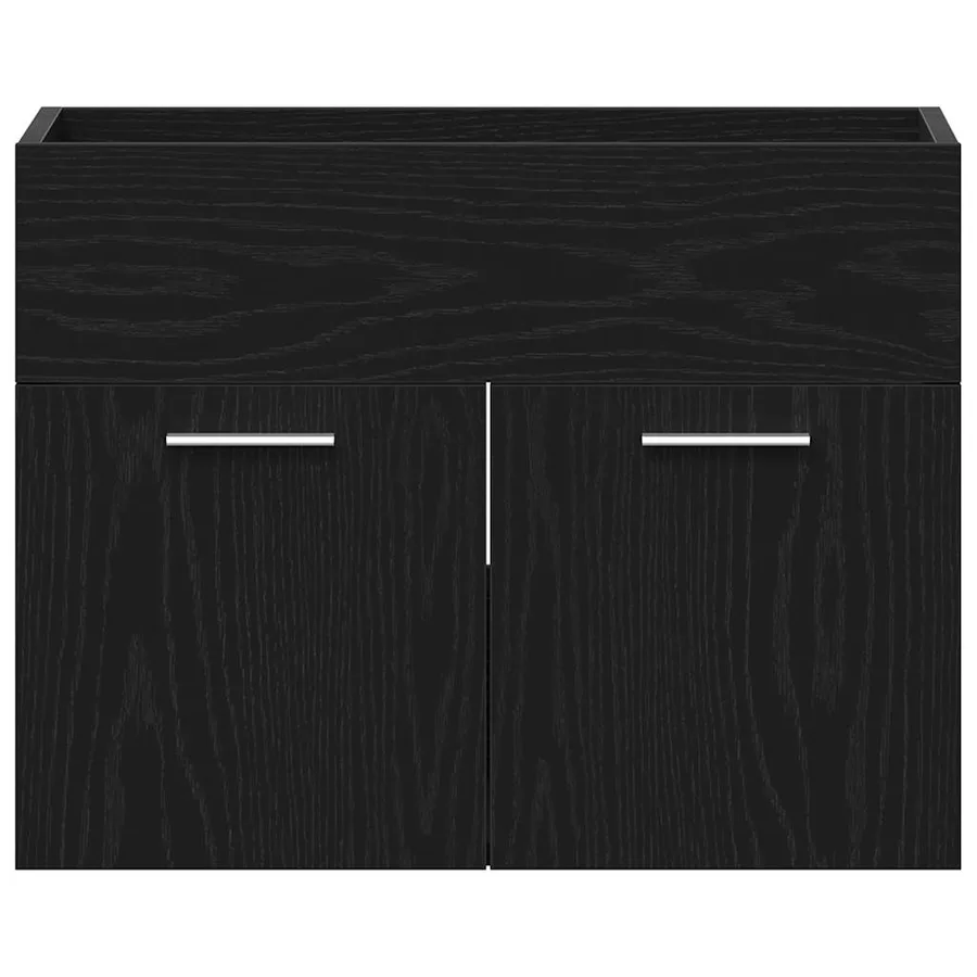 Meuble sous-vasque de salle de bain en chêne noir 60 x 38,5 x 46 cm bois d'ingénierie - 6