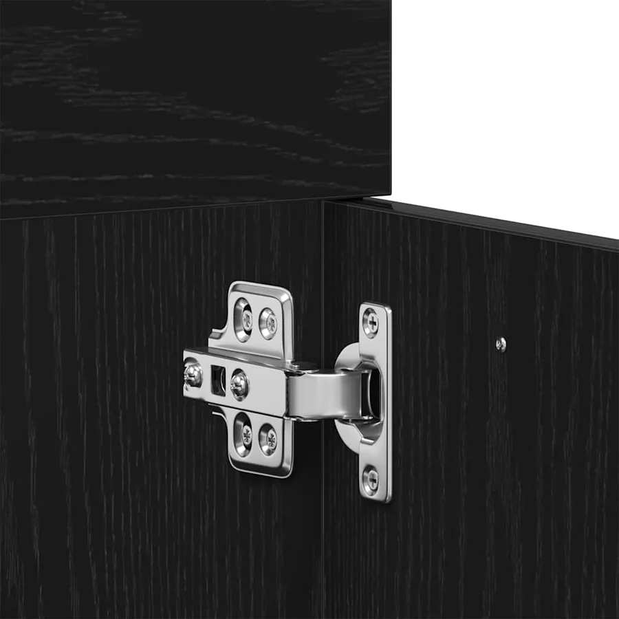Meuble sous-vasque de salle de bain en chêne noir 60 x 38,5 x 46 cm bois d'ingénierie - 9