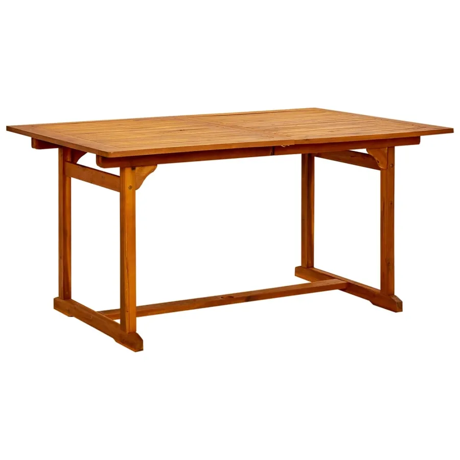 Table à dîner de jardin (150-200)x100x75cm Bois d'acacia massif - 4