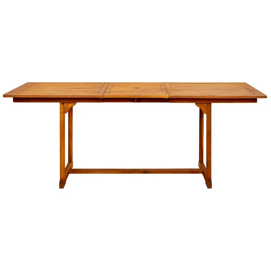 Table à dîner de jardin (150-200)x100x75cm Bois d'acacia massif - 5