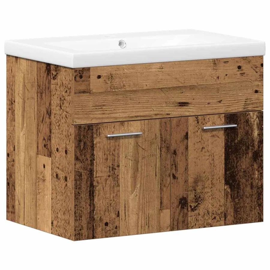 Cabinet de salle de bain avec tiroir Bois d'ingénierie - 2