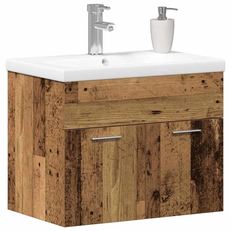 Cabinet de salle de bain avec tiroir Bois d'ingénierie - 3