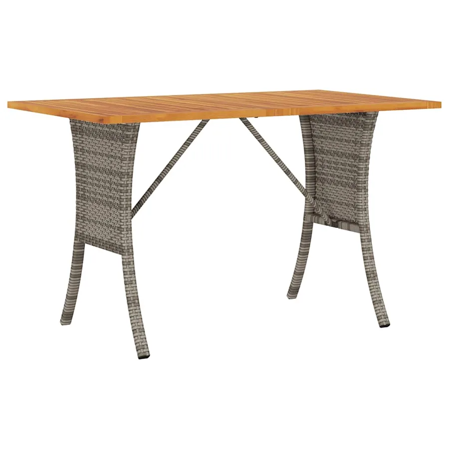 Canapé de jardin 3 places coussins et table gris résine tressée - 7