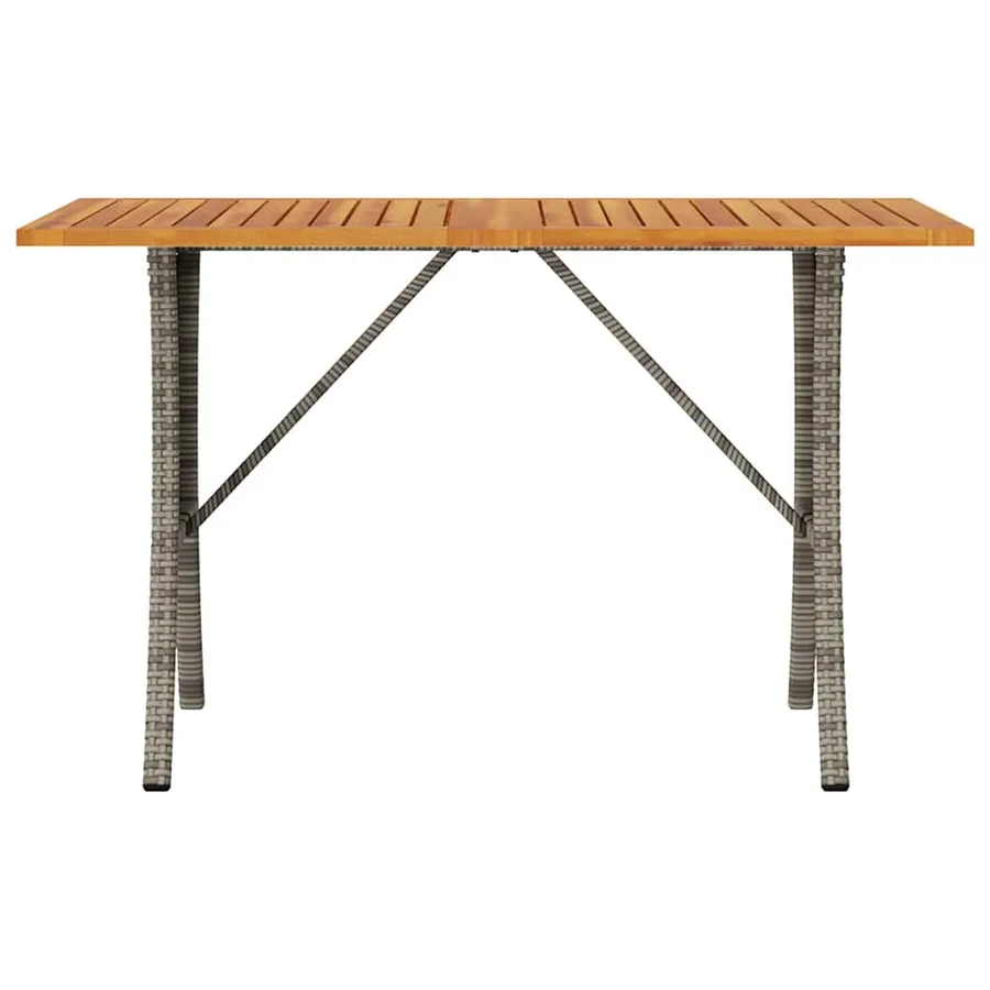 Canapé de jardin 3 places coussins et table gris résine tressée - 8