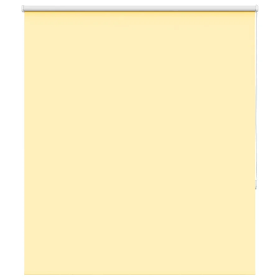 Store enrouleur occultant jaune largeur du tissu 116,6 cm