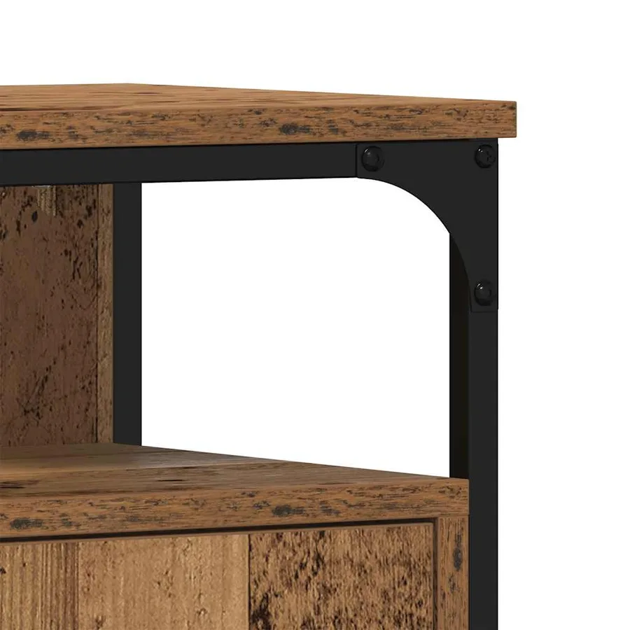 Armoire lavabo de salle de bain vieux bois 60x30x60 cm - 8