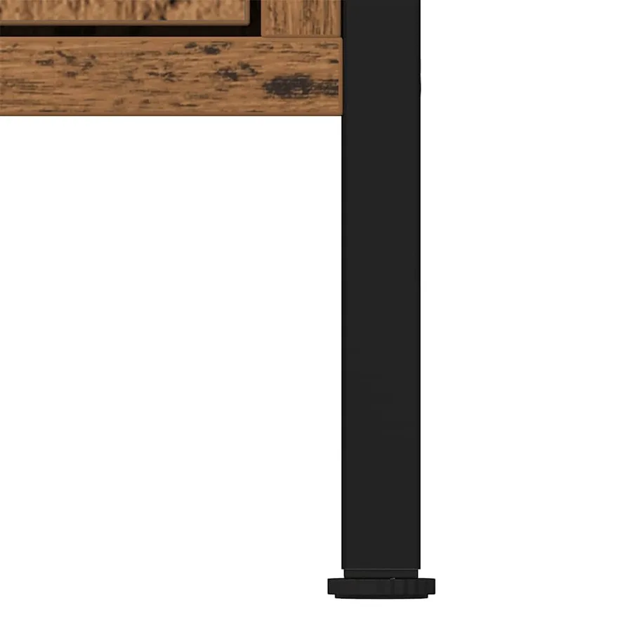 Armoire lavabo de salle de bain vieux bois 60x30x60 cm - 9