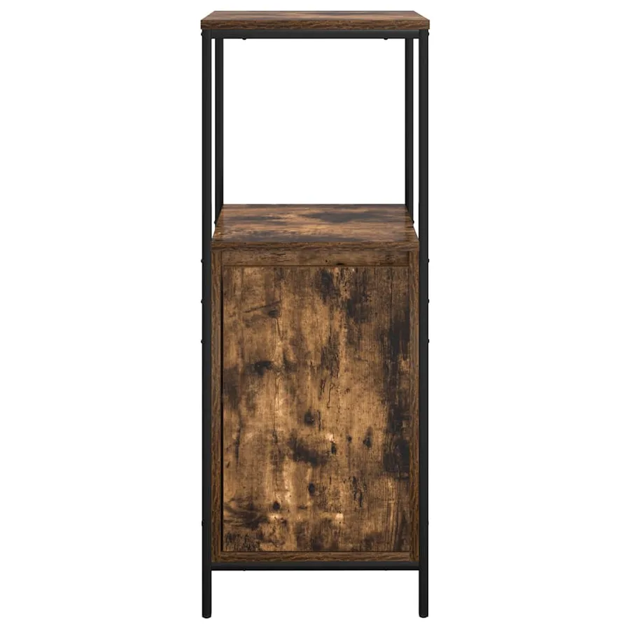 Meuble de salle de bain avec étagères chêne fumé 36x35x95 cm - 6
