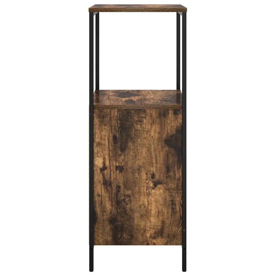 Meuble de salle de bain avec étagères chêne fumé 36x35x95 cm - 7
