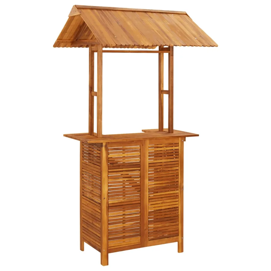 Ensemble de bar de jardin 3 pcs Bois d'acacia solide - 4