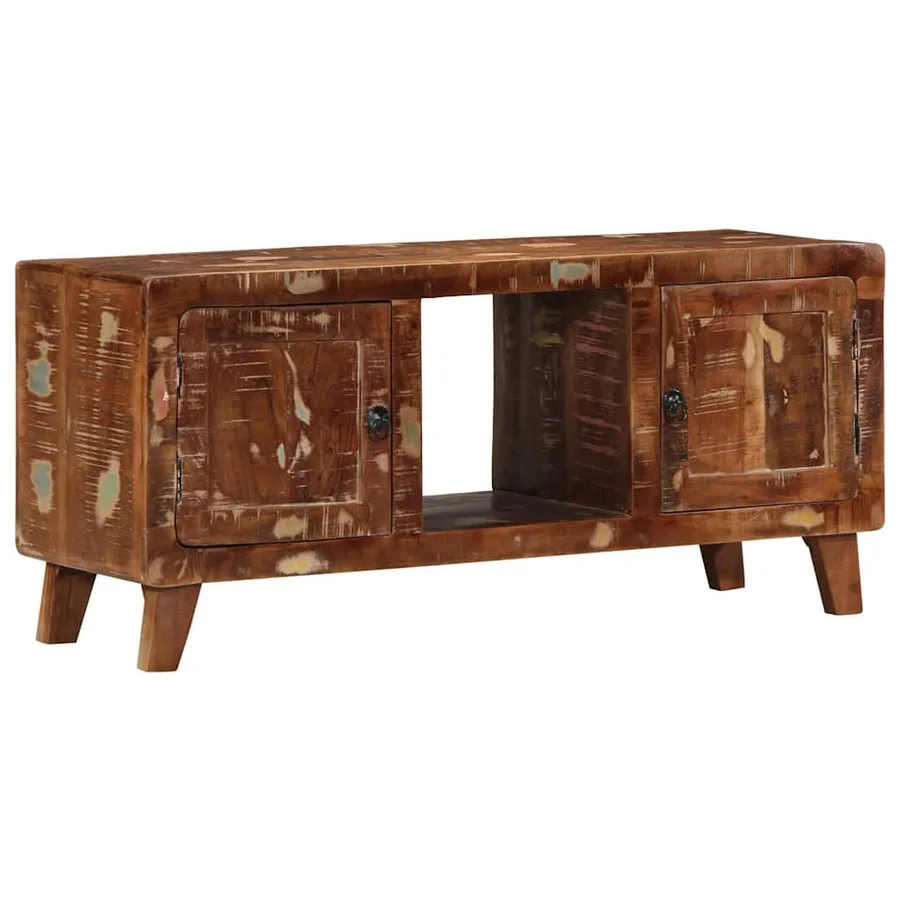Meuble TV 105x46x32 cm Bois massif de récupération - 13