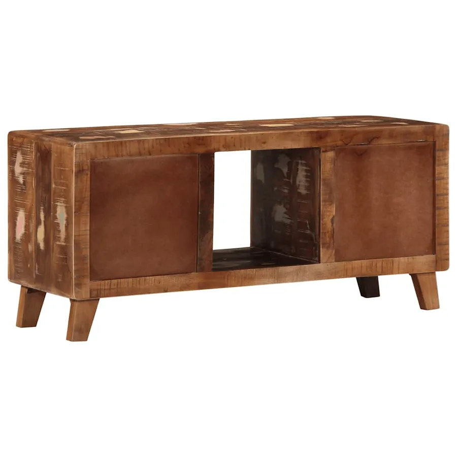 Meuble TV 105x46x32 cm Bois massif de récupération - 4