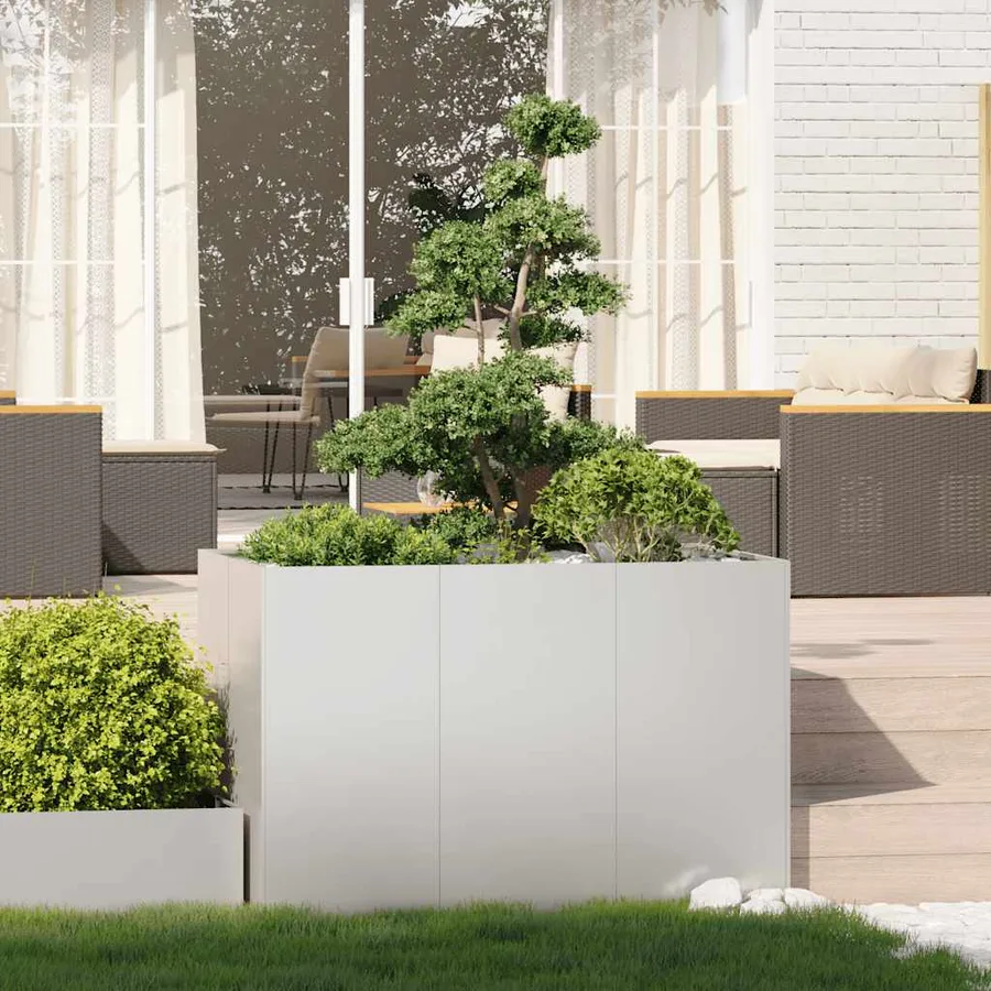Jardinière 120x80x80 cm acier inoxydable - 3